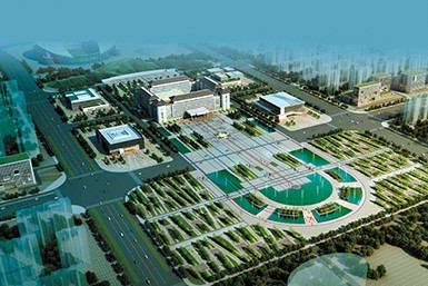 滁州市政務(wù)中心廣場鳥瞰圖（市政金杯）